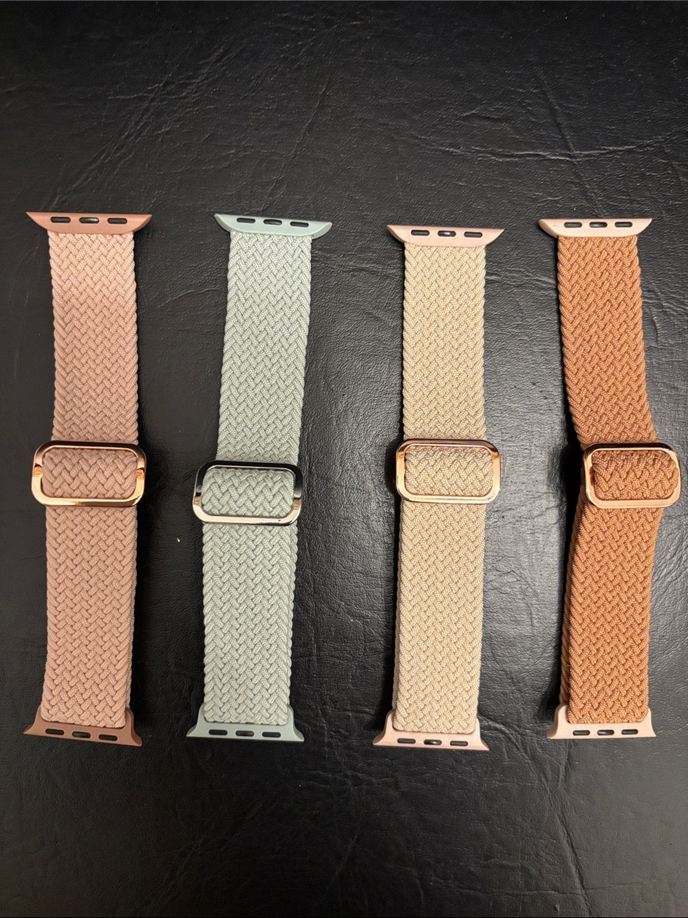 4 Apple Watch Bands Super Stretchy Braided Neutral Colours Brand New
